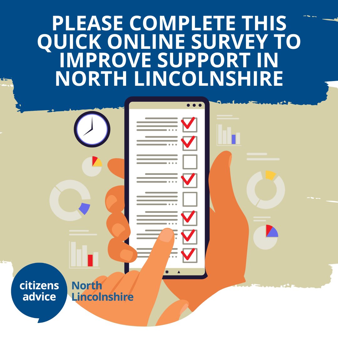 We're exploring ways to offer better support to people in North Lincolnshire and your input could help make it happen!

💬 Please take a few minutes to fill in our short, anonymous survey ⤵
bit.ly/3TzRJ7

#NorthLincolnshire #CommunitySupport #CitizensAdvice