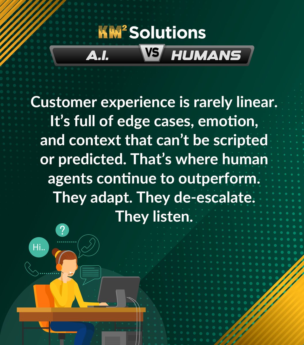 KM2solutions's tweet image. #AI promised disruption. But in 2025, the cracks are showing, and the value of human talent is rising. From underperforming chatbots to failed AI-led collections, it’s clear: the future still belongs to people.
Read the full article here: km2solutions.com/resources/aivs…
#KM2Solutions