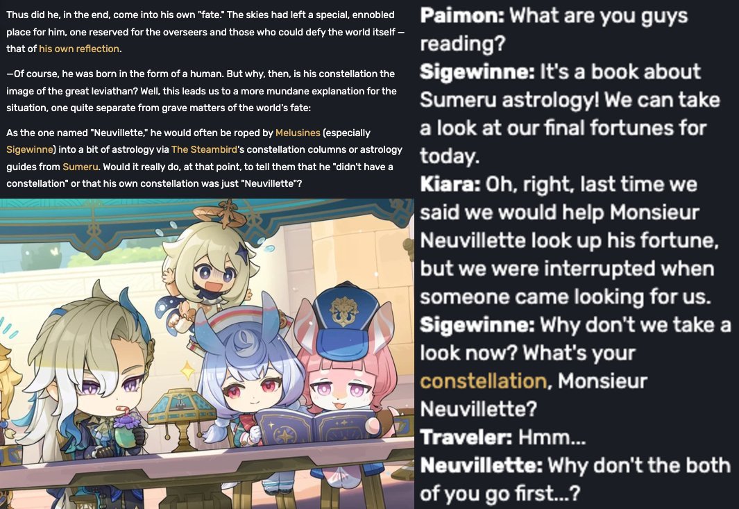 It's cute that Neuvillette created his own constellation to make his Melusine daughters happy with their interest in astrology🥺
