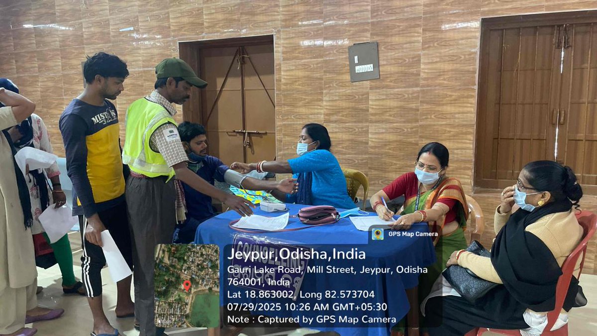 Jeypore Municipality (@jeyporemplt) on Twitter photo Health Camp of Sanitary Workers at Town Hall, Jeypore on 29/07/2025. <a href="/koraputdm/">Collector & DM, Koraput</a> Health Camp of Sanitary Workers at Town Hall, Jeypore on 29/07/2025. <a href="/koraputdm/">Collector & DM, Koraput</a>