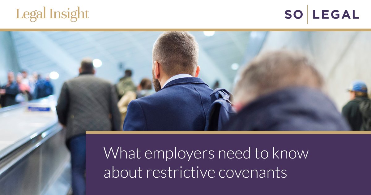 When a key employee leaves, they don’t just walk out the door — they might take clients, contacts or confidential information with them. That’s where restrictive covenants come in.

Read more: solegal.co.uk/insights/what-…

#restrictivecovenants #employmentlaw #hrsupport #employers