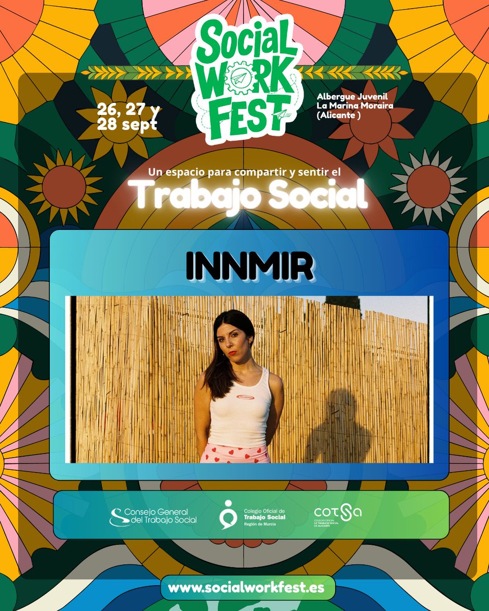 🎧 ¡Confirmada!
@innmir llega al #SocialWorkFest para amenizar una jornada con una sesión única donde el ritmo y la energía serán protagonistas.

🔗 Descúbrela: vananarecords.com/artist/innmir/

🎟️ +info en 👉 socialworkfest.es

#TrabajoSocial #SocialWorkFest2025