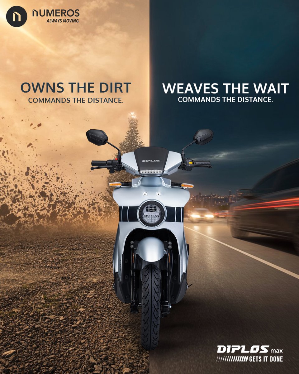 NumerosMotors's tweet photo. From traffic-packed streets to dusty trails - Diplos Max doesn’t flinch.
It owns the dirt. It weaves the wait. It commands the ride. ⚡
#NumerosMotors #DiplosMax #GetsItDone https://t.co/w9LTRcaT5E