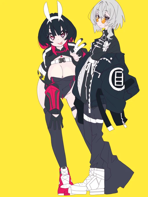 じゃれるバニーガール(27)と困るショタ(13)