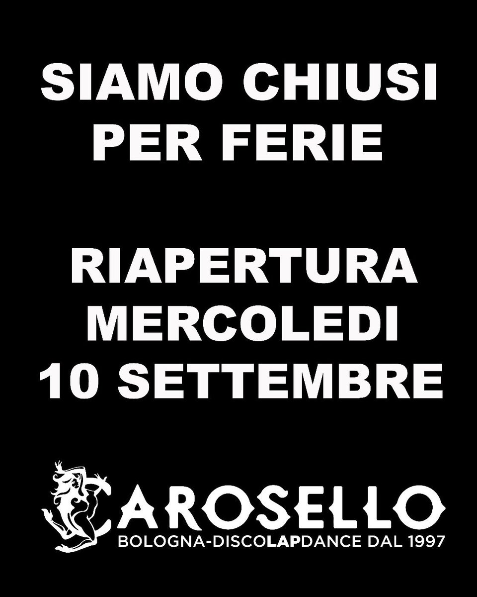 🌴 CHIUSI PER FERIE 🌴
Il Carosello si prende una pausa estiva!
Ci fermiamo per ricaricare le energie e tornare più forti che mai.
Ci rivediamo da mercoledì 10 settembre
Buone vacanze a tutti… 
#Estate2025 #CiVediamoPresto