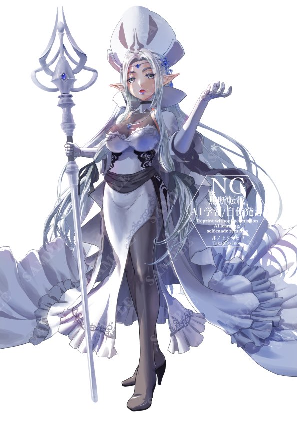 kelo00000's tweet image. 氷属性魔法使いのキャラクターのみバージョン
#イラスト #創作