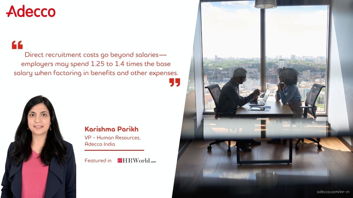 📊 Hiring new talent costs more than you think! Karishma Parikh, VP – HR at Adecco, shares with #ETHRWorld that total hiring costs can reach 1.25–1.4x the base salary due to benefits, onboarding &amp; more.
🔗Read more: bit.ly/3GM90HF
#HiringCosts #HRInsights #AdeccoIndia