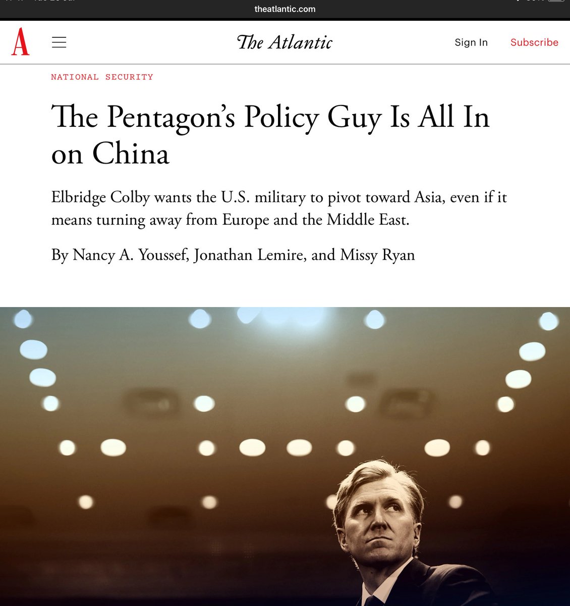 jsamperiz1's tweet image. El tio més perillós per Xina a l’administració Trump.
theatlantic.com/national-secur…