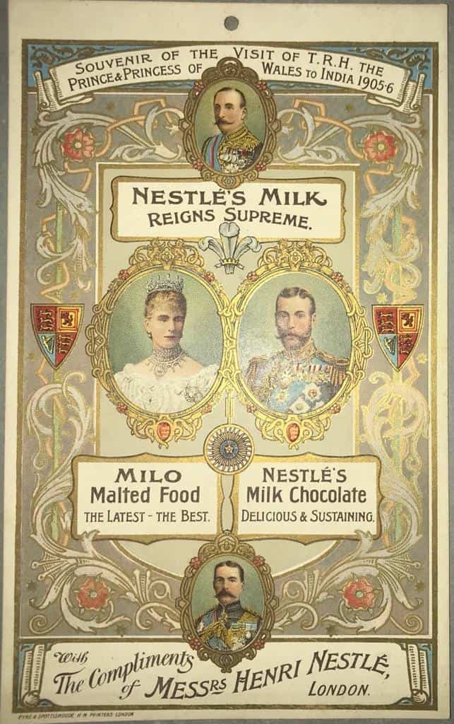 Hemant (@hemantsarin) on Twitter photo Advertisement by Nestle commemorating the visit of Prince & Princess of Wales to India in 1905-06. Nestle has its footprints in India for over a century. #History #Art #Advertising <a href="/DalrympleWill/">William Dalrymple</a> <a href="/ssharadmohhan/">Sharad Mohan شرد ਸ਼ਰਦ शरद শরদ</a> <a href="/PunjabiRooh/">Punjabi Rooh</a> <a href="/AmitGuha2020/">Amit Guha</a> <a href="/swativashishtha/">Swati Vashishtha</a> <a href="/dpanikkar/">Don't Panik</a> <a href="/JAJafri/">Jamal Jafri</a> Advertisement by Nestle commemorating the visit of Prince & Princess of Wales to India in 1905-06. Nestle has its footprints in India for over a century. #History #Art #Advertising <a href="/DalrympleWill/">William Dalrymple</a> <a href="/ssharadmohhan/">Sharad Mohan شرد ਸ਼ਰਦ शरद শরদ</a> <a href="/PunjabiRooh/">Punjabi Rooh</a> <a href="/AmitGuha2020/">Amit Guha</a> <a href="/swativashishtha/">Swati Vashishtha</a> <a href="/dpanikkar/">Don't Panik</a> <a href="/JAJafri/">Jamal Jafri</a>
