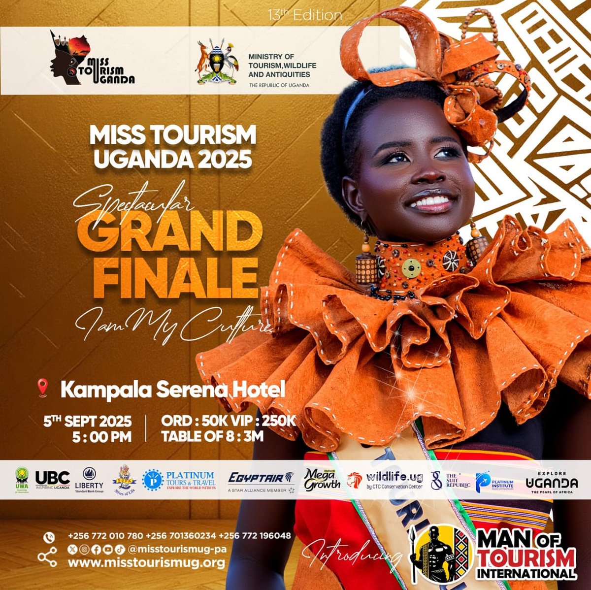 Queen Bianka Atino(Miss Tourism UG 2024) (@biankalucky_1) on Twitter photo Are you ready to Crown the next Miss Tourism and Man of tourism Uganda 2025/2026!
Grab your tickets today!
<a href="/liberty_uganda/">Liberty Uganda</a>
<a href="/misstourismUga/">MISS TOURISM UGANDA-PA</a>
<a href="/MTWAUganda/">Ministry of Tourism-Uganda</a>
<a href="/kampalaserena/">kampalaserenahotel</a> Are you ready to Crown the next Miss Tourism and Man of tourism Uganda 2025/2026!
Grab your tickets today!
<a href="/liberty_uganda/">Liberty Uganda</a>
<a href="/misstourismUga/">MISS TOURISM UGANDA-PA</a>
<a href="/MTWAUganda/">Ministry of Tourism-Uganda</a>
<a href="/kampalaserena/">kampalaserenahotel</a>