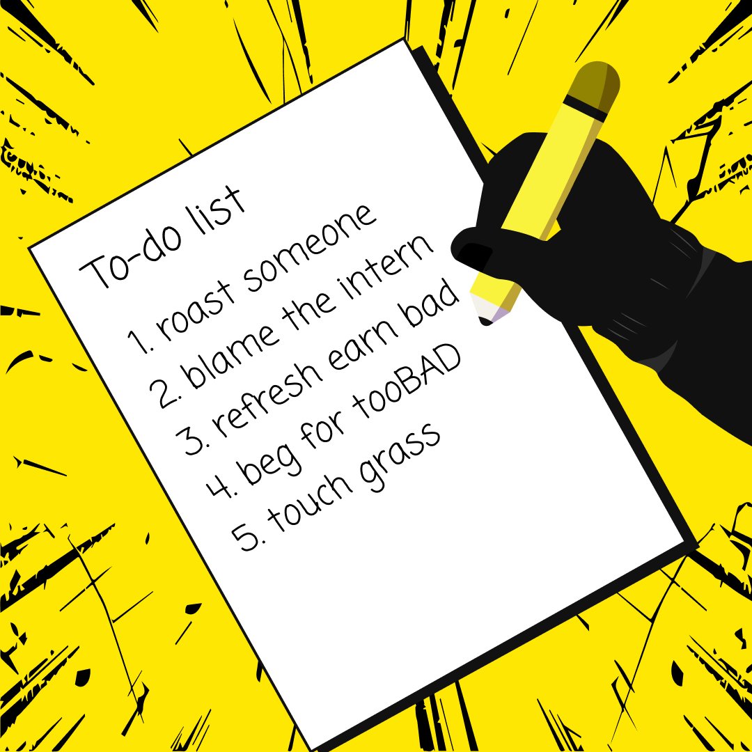 roasterdotfun's tweet photo. What does your to-do list look like today?🥱 https://t.co/wR7etLhkWs