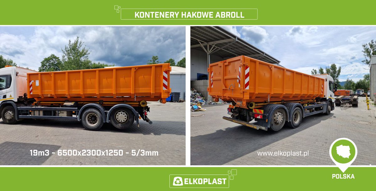Kontener 19m3 - 6500x2300x1250, 5/3mm - realizacja oraz 📷 dostawa do klienta 📷 z zeszłego tygodnia. Full serwis 📷.
#hakowce #kontenery #abroll #producent #produkcja