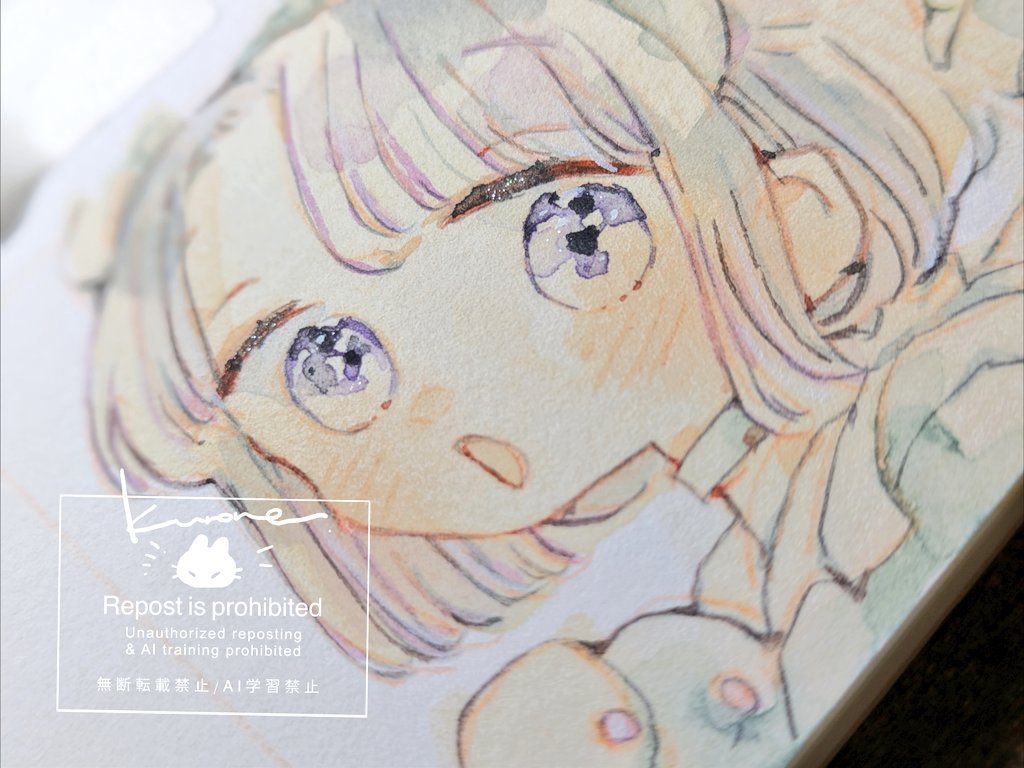 kurotarut's tweet image. 好みの顔の子が描けた✨
可愛くないですか？！