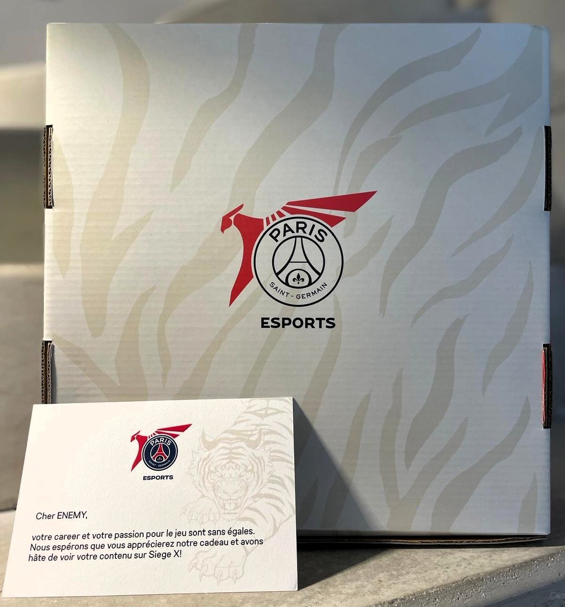 ENEMY (@enemy_n1) on Twitter photo Quel honneur de recevoir un colis de <a href="/psgtalonr6/">PSG TALON R6</a> !
Thank you so much for the kind words and the package 🧡
Je fais un unboxing cet après-midi en live 👀 Quel honneur de recevoir un colis de <a href="/psgtalonr6/">PSG TALON R6</a> !
Thank you so much for the kind words and the package 🧡
Je fais un unboxing cet après-midi en live 👀