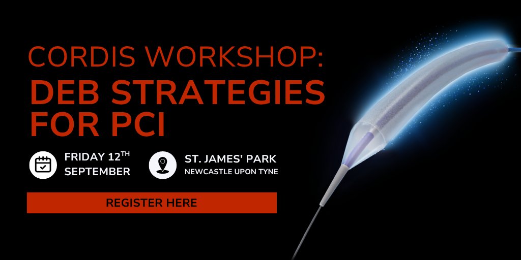 Calling all interventional cardiologists across the North East, Cumbria, Teesside, and Yorkshire 👋
Don’t miss the Cordis Workshop: DEB Strategies for PCI – a CPD-applied, expert-led day of practical learning and networking at St. James’ Park, Newcastle.

What you'll gain:
🔍