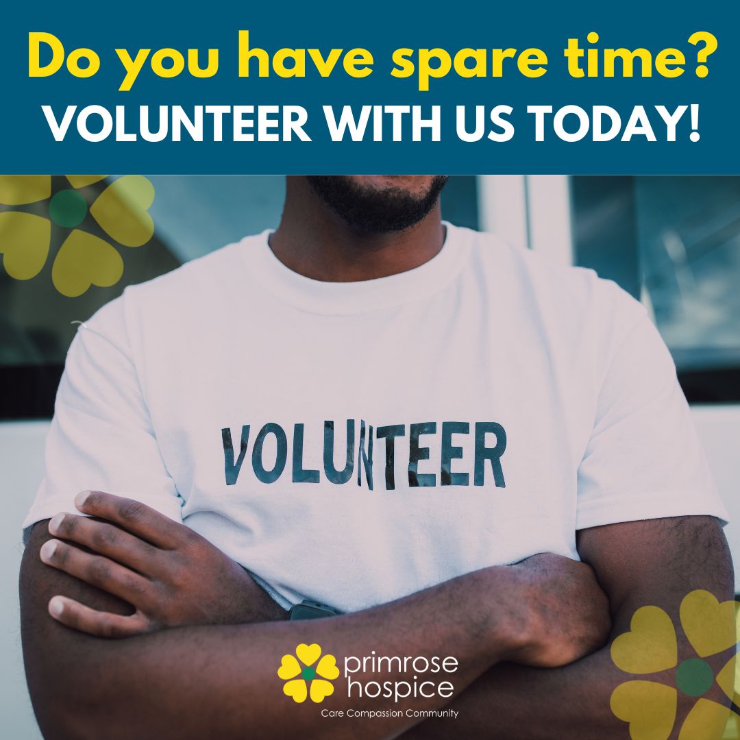 Could you join our volunteer team? 💛 Primrose Hospice is calling on our compassionate community, to give back your time to help others. Whether you have a hour or 100 hours to spare, your time can change lives📞Get in touch today to learn more or apply: primrosehospice.org/support-us/vol…