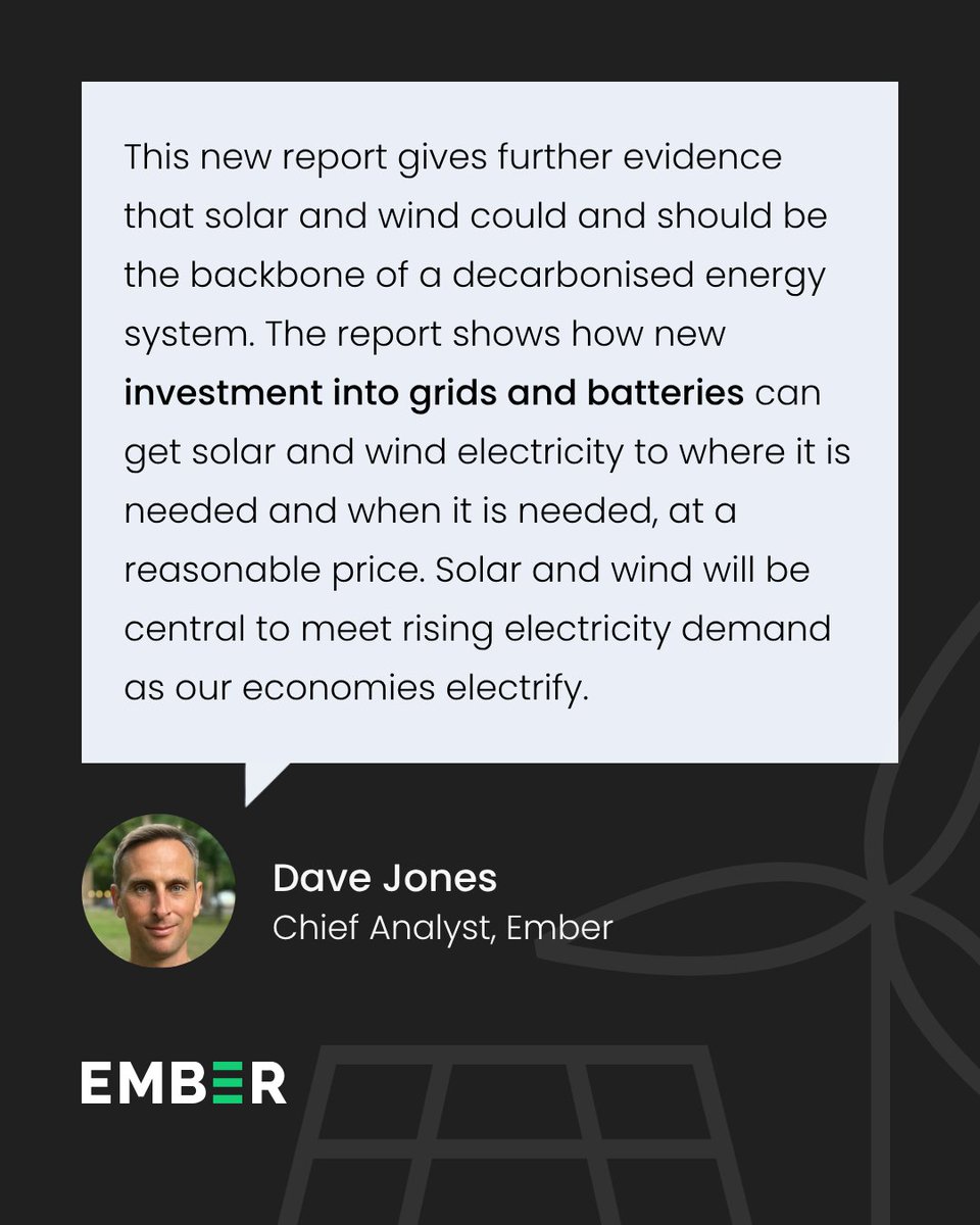 A new report from <a href="/ETC_energy/">Energy Transitions Commission</a> shows that wind and solar-dominant power systems are competitive, reliable, and technically and economically feasible.

"Solar and wind could and should be the backbone of a decarbonised energy system", says <a href="/CleanPowerDave/">Dave Jones</a>

energy-transitions.org/publications/p…