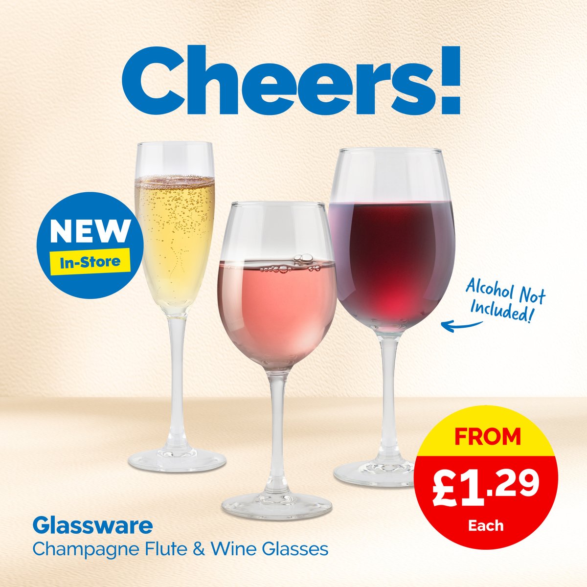 Cheers 🥂🥂

Our new range of glassware has landed in selected stores. Prices start from £1.29.

 #glassware #selected #stores #poundstretcher