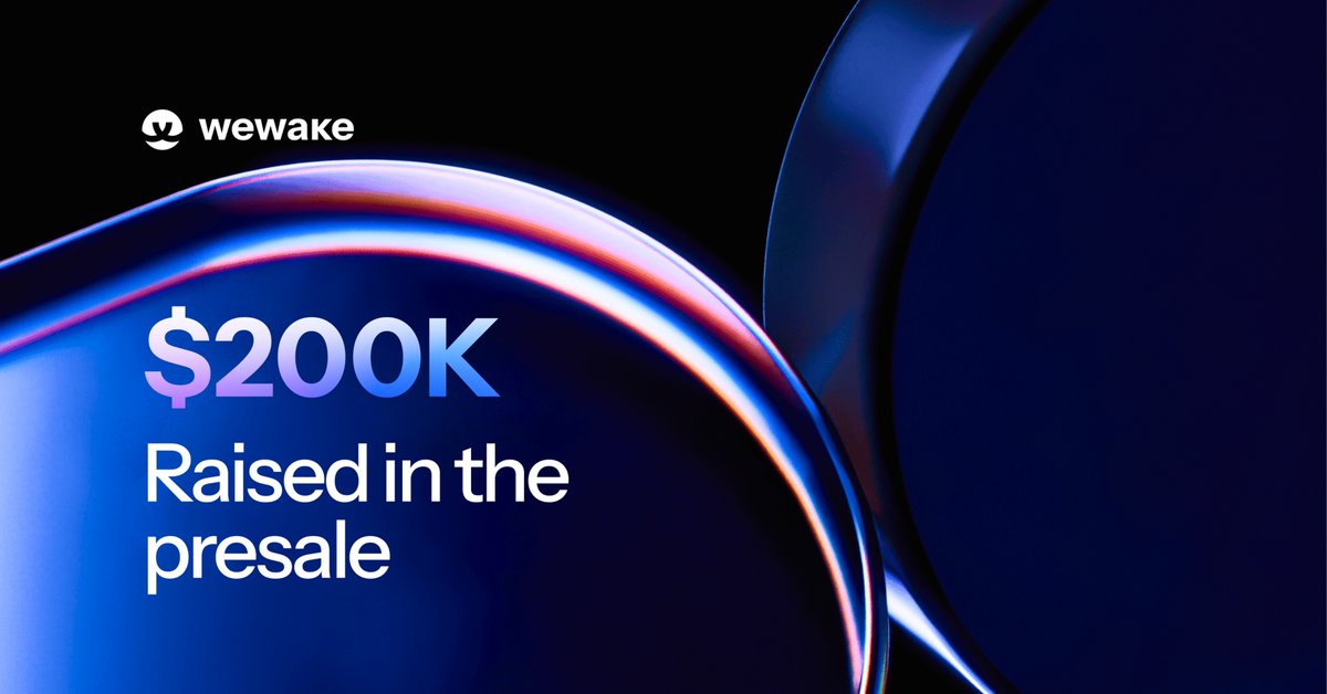 $200K RAISED IN THE PRESALE 🚀

BUY WAKE: purchase.wewake.finance