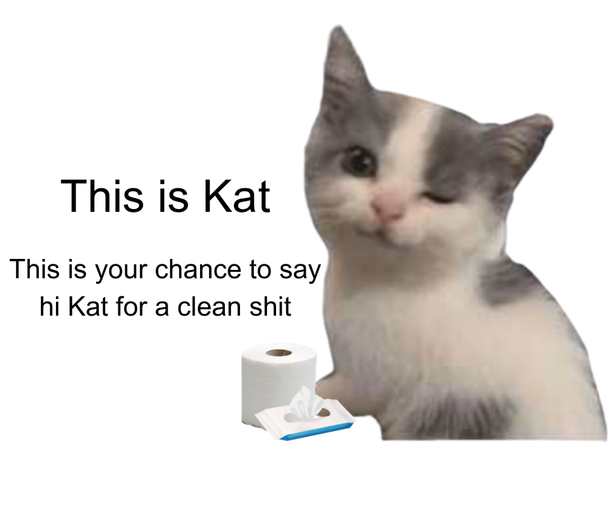 my shit was clean, luckily i said hi $kat