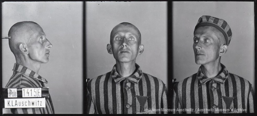 29 July 1941 | The camp commander Karl Fritzch selected 10 hostages from among the prisoners in Block 14 in retaliation for the escape of a prisoner, Zygmunt Pilawski (no. 14156 - in he camp photo). He condemned them to death by starvation in the bunker of Block 11. 

During the
