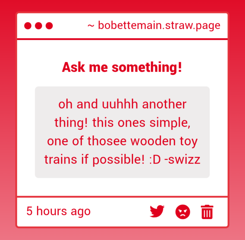 BobetteCarolynn's tweet image. Of course! That I can do! I will try my best! 🚂