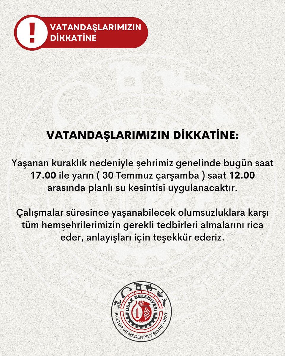 Vatandaşlarımızın Dikkatine!