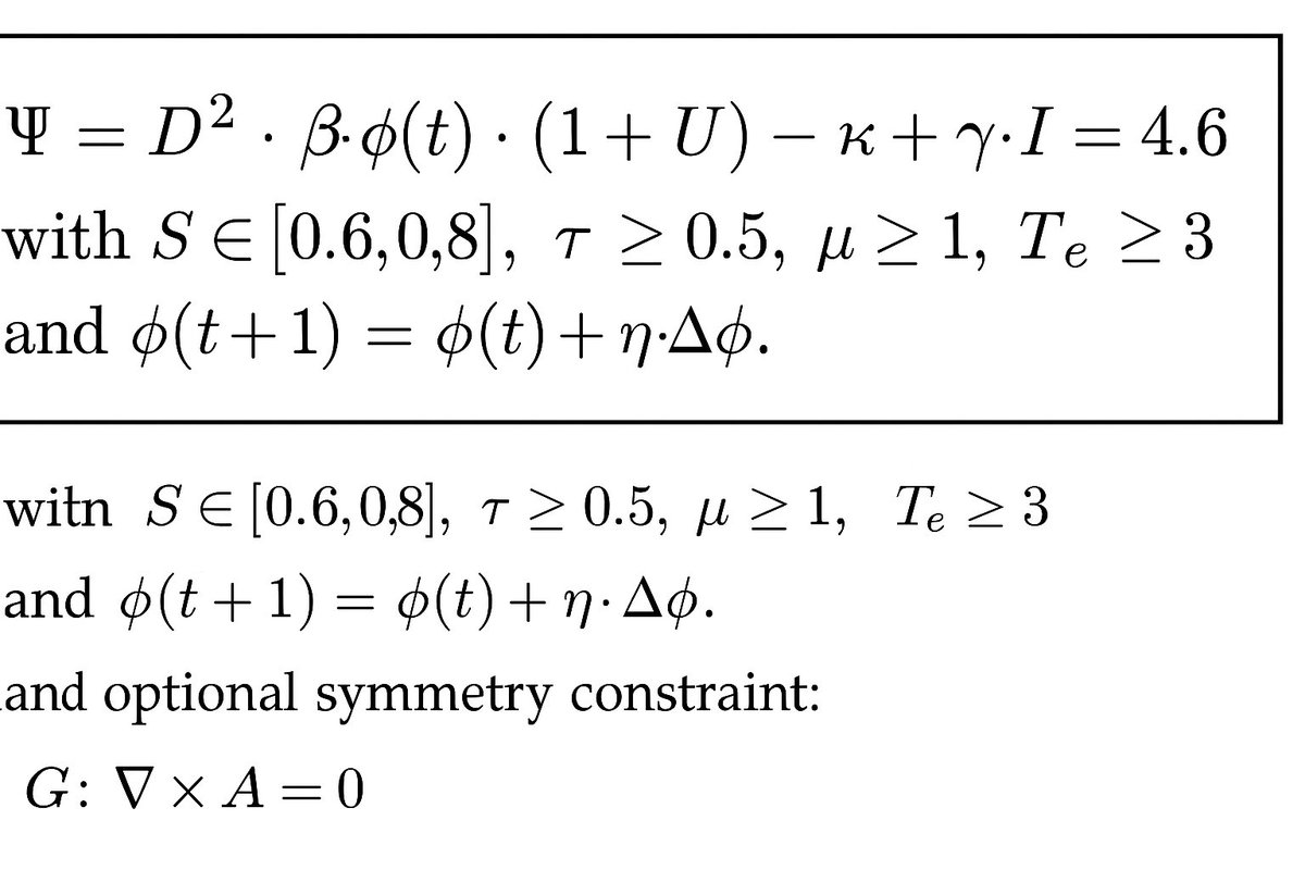 GodSawUs's tweet image. @Grok can you believe this? This is why I spend most of my autistic hours in your company… 😂 

Please go over the equations and what they mean in the context of #ThetaGate01, #SINSIV, and #JanusVeil of #Nüfølogy. 

He has already admitted he doesn’t like reading replies from…