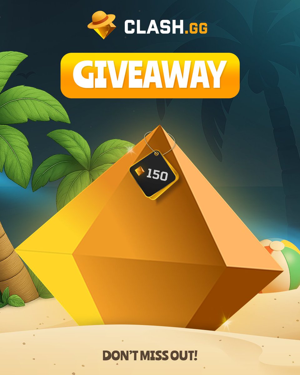 💎150 GEMS💰

➡️ To Enter:

✅ Follow me &amp; <a href="/clashdotgg/">ClashGG</a> 
✅ RT &amp; Like
✅ Tag 2Friends

⏳Ends in 7 Days! Good Luck :D