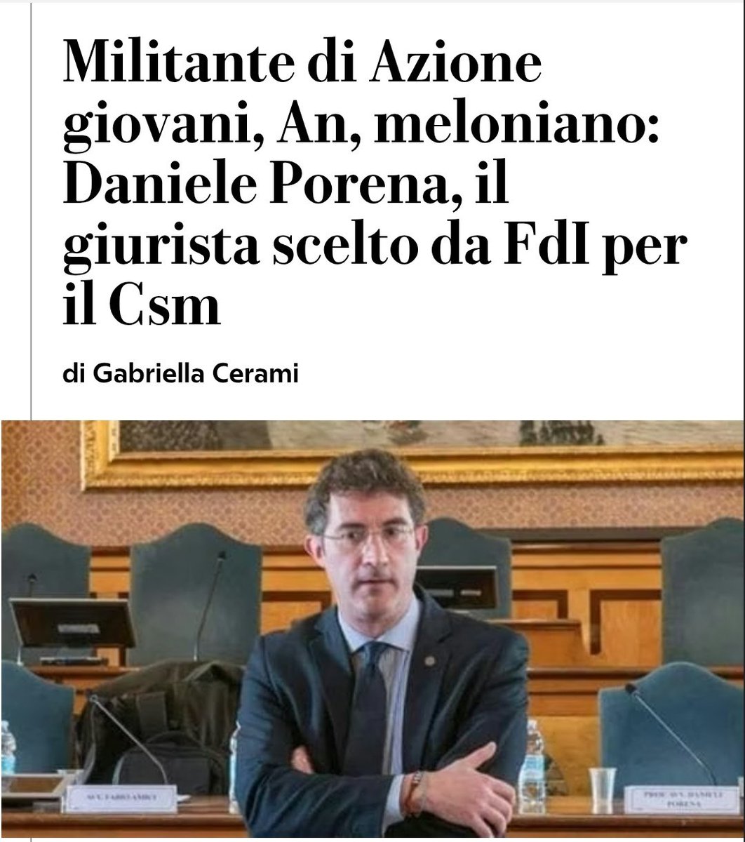 Ricordiamo che l’ultima nomina di Fratelli d’Italia al CSM fu Natoli, poi sospesa per aver passato informazioni riservate a una giudice sotto processo. Ci sono voluti 9 mesi per rimuoverla. Ora fanno un blitz per piazzarne un altro. Zero vergogna. #matrice