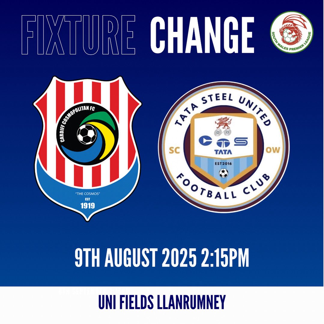 Cosmopolitan FC (@cosmopolitan_fc) on Twitter photo Our opening game of The SWPL Championship season has now changed! ⚽️
We will now face <a href="/UnitedTata/">Tata Steel United FC</a> home on August 9th 2:15pm KO 🏠
#upthemos Our opening game of The SWPL Championship season has now changed! ⚽️
We will now face <a href="/UnitedTata/">Tata Steel United FC</a> home on August 9th 2:15pm KO 🏠
#upthemos