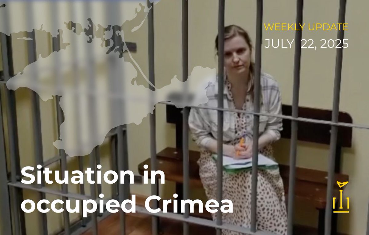 🔵 Main news of the week

▶ Political prisoner Iryna Horobtsova, sentenced by the occupation "court" in Kherson to 10.5 years of imprisonment, was unlawfully transferred to Women’s Penal Colony No. 2 in the village of Yavas, Republic of Mordovia (Russian Federation). The