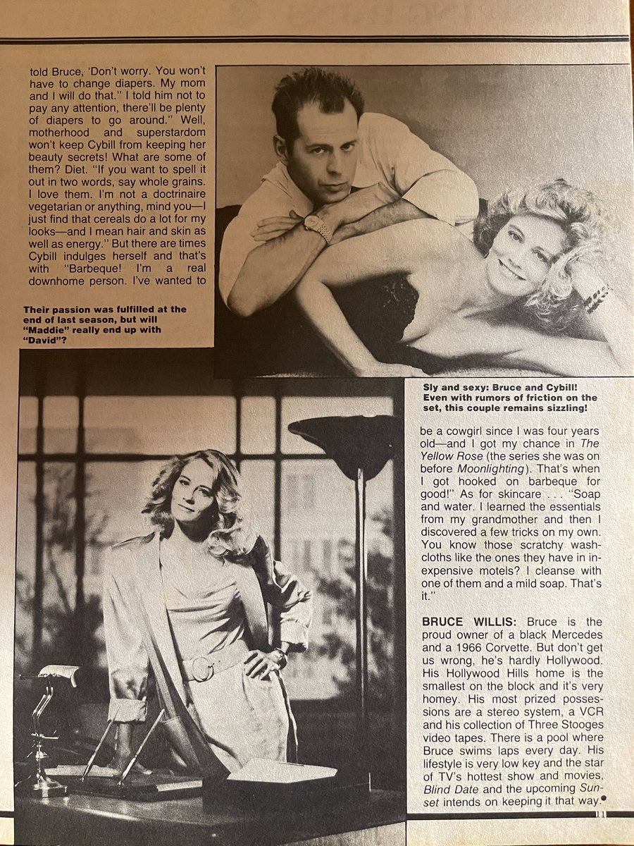 Modern Screen’s Who’s Who In TV, 1987-1988 Season. From my personal collection. #moonlighting