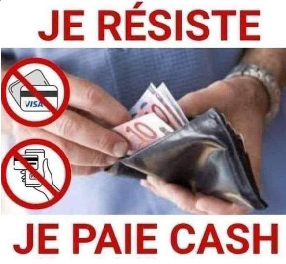 🚨🇫🇷 💪La monnaie numérique, un outil de contrôle envers les peuples et d’asservissement, on paye en numéraire.

Les espèces c'est résister au contrôle social généralisé, à l'argent numérique.

Pour contrôler ses dépenses avoir une capacité d'achat immédiate ne pas laisser de