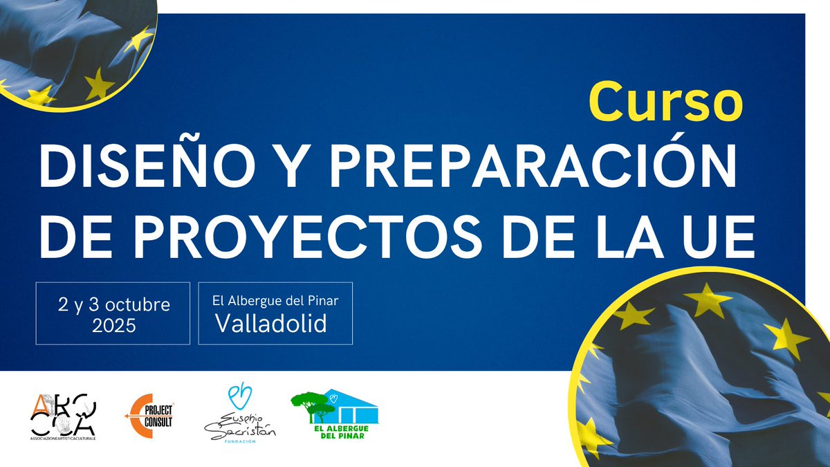 ¿Quieres aprender a diseñar y preparar proyectos subvencionados por la UE? Este es tu curso…🫵🏼

La Fundación Eusebio Sacristán y la entidad EProjectConsult organizan el Curso de Diseño y Preparación de proyectos de la UE con sus expertos Cecilia Sevillano (Responsable de