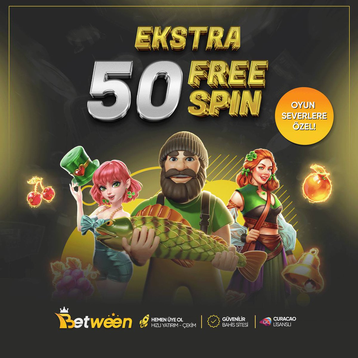 between_TR's tweet photo. 👑 Her 250 ₺ Yatırımınıza 50 FREESPİN Hediye 🪙

☘️ BetConstruct Alt Yapısının Lisanslı En Hızlı ve  Güvenli Casino &amp; Bahis Sitesi #BetWeen

 Between Kolay Kazandırır

 Uluslararası Lisansıyla, Güvenilir, Hızlı ve Kaliteli Hizmet İsteyenlerin Adresi ! https://t.co/7r6hQZiyZI
