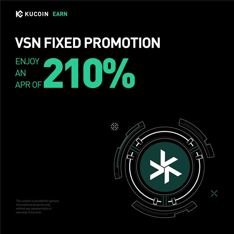 💰<a href="/vsntoken/">Vision</a> $VSN Fixed Promotion, enjoy an APR of 210%!

⏰Activity Start: 10:00:00 on July 29, 2025 (UTC)

Details: kucoin.com/announcement/e…