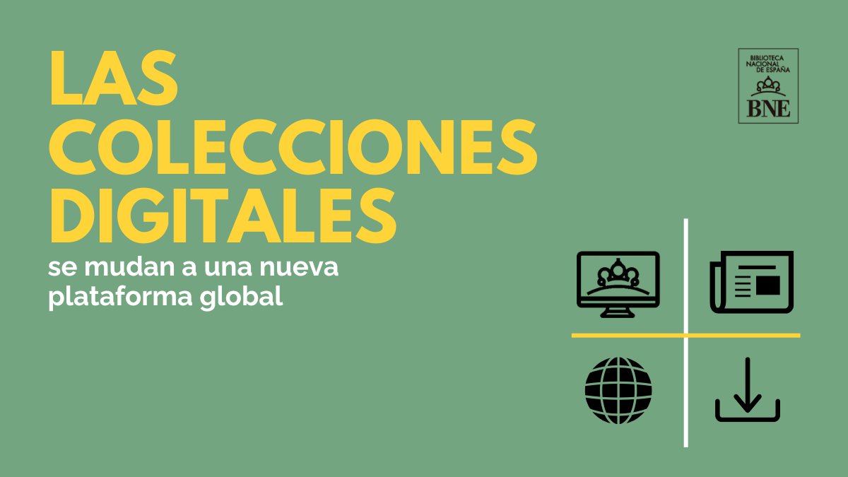 Ministerio de Cultura (@culturagob) on Twitter photo 📀 ¿Sabías que pronto podrás explorar miles de documentos digitales de la <a href="/BNE_biblioteca/">Biblioteca Nacional de España</a> desde un único lugar?
📚 Una plataforma única, más fácil y accesible para difundir nuestro patrimonio que podrá disfrutarse en otoño
📲 Más información 🔗 bit.ly/3H3ViQr 📀 ¿Sabías que pronto podrás explorar miles de documentos digitales de la <a href="/BNE_biblioteca/">Biblioteca Nacional de España</a> desde un único lugar?
📚 Una plataforma única, más fácil y accesible para difundir nuestro patrimonio que podrá disfrutarse en otoño
📲 Más información 🔗 bit.ly/3H3ViQr