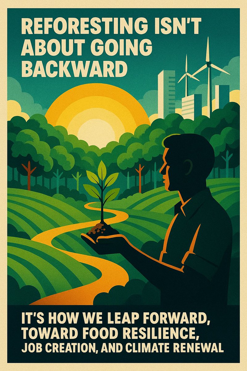 Reforesting isn’t about going backward.

It’s how we leap forward, toward food resilience, job creation, and climate renewal.

Forest restoration is a $1 trillion economic opportunity.

This is regeneration as infrastructure.