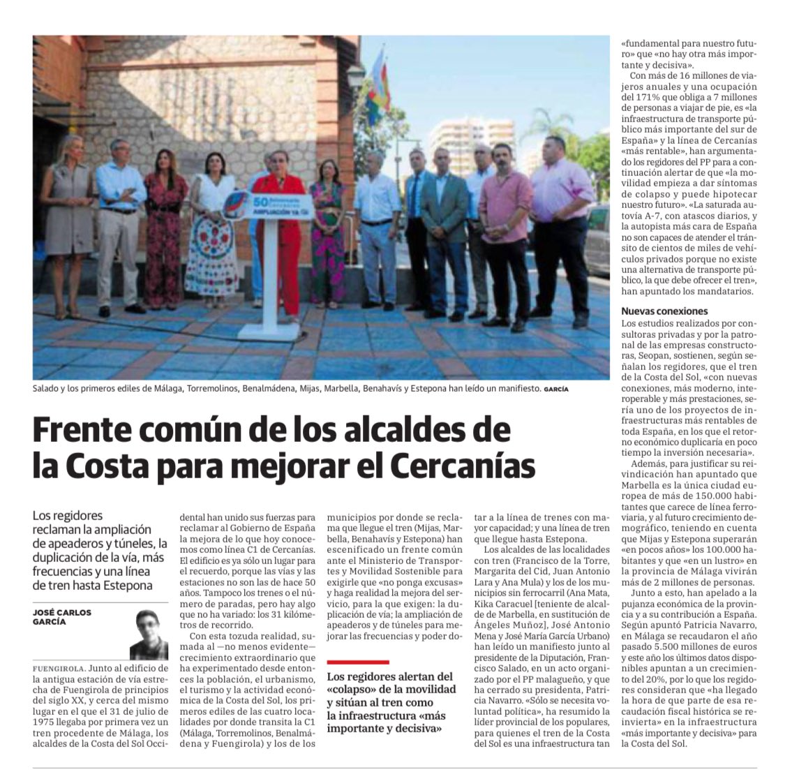Juan Antonio Herrera (@herrerayconde) on Twitter photo La Costa del Sol Oriental también existe. Más de 77.000 vehículos colapsan cada día el acceso a Málaga y seguimos sin tren, sin autovía decente y sin soluciones. ¿A alguien le importa? La Axarquía la eterna olvidada. <a href="/DiarioSUR/">SUR. El periódico de Málaga</a> #axarquía #vélezmálaga #nerja #Torrox La Costa del Sol Oriental también existe. Más de 77.000 vehículos colapsan cada día el acceso a Málaga y seguimos sin tren, sin autovía decente y sin soluciones. ¿A alguien le importa? La Axarquía la eterna olvidada. <a href="/DiarioSUR/">SUR. El periódico de Málaga</a> #axarquía #vélezmálaga #nerja #Torrox