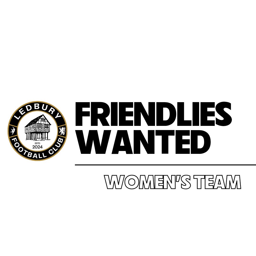 Ledbury FC (@ledburytown1893) on Twitter photo ⚽️📅 Our Women's team are looking for friendlies in August. Our pitch is available to host at New Street. Please share or DM for dates. <a href="/HerefordshireFA/">Herefordshire FA</a> ⚽️📅 Our Women's team are looking for friendlies in August. Our pitch is available to host at New Street. Please share or DM for dates. <a href="/HerefordshireFA/">Herefordshire FA</a>