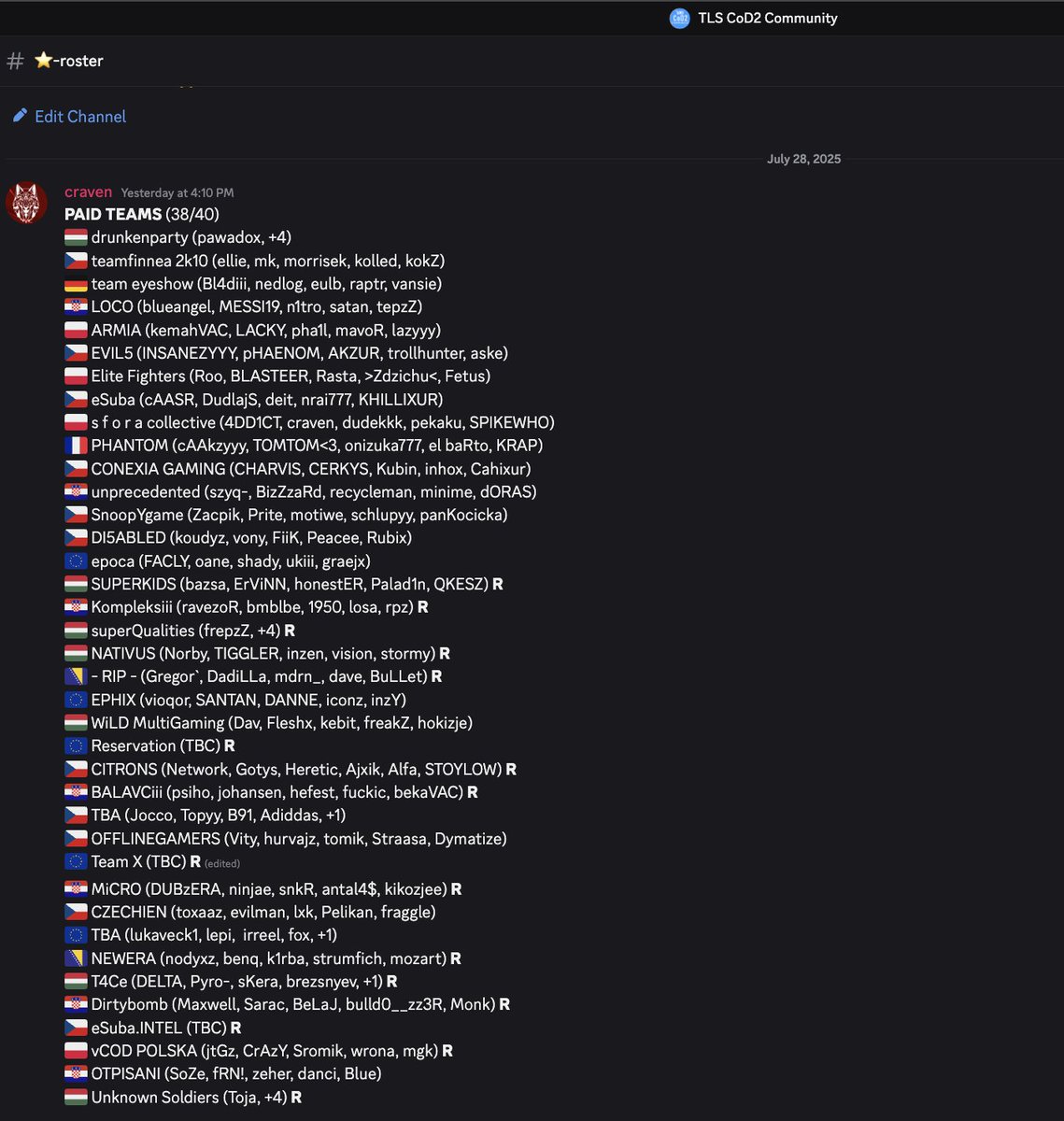 CoD2 is turning 20 years old this year, and the community is celebrating with the biggest event in the game's history.   

38 teams have already signed up, and a few slots are still available. Join and don't miss out on this historic event!