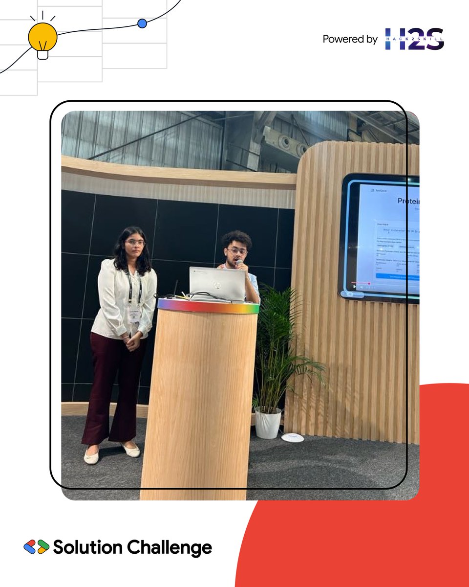 hack2skill's tweet image. Winning teams from #GDGonCampus Solution Challenge 2025 were felicitated at #IOConnect2025 after pitching their winning prototypes in front of industry leaders. 🏆
#SolutionChallenge #Hack2skill