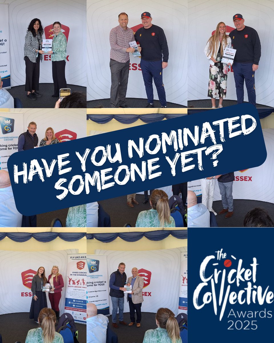 Have you nominated someone in the Cricket Collective Awards yet?

Categories include - Champion of Girls Cricket, Unsung Hero, Cricket Innovators, Growing the game, Lifetime Achiever, Coach of the Year, Rising Star and more....

Nominate here forms.office.com/e/LraH7AYG4c