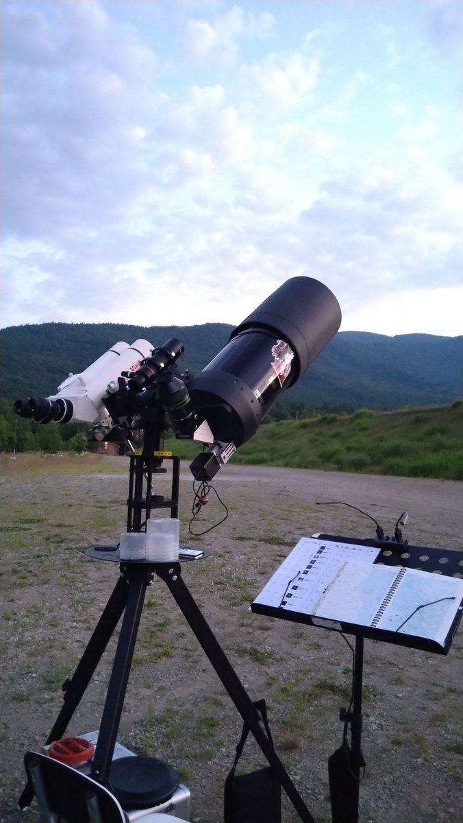 出発前は晴れる予報だたのに、
現地着いたら曇りだした。

#天文なう
#天体写真
#天体観測