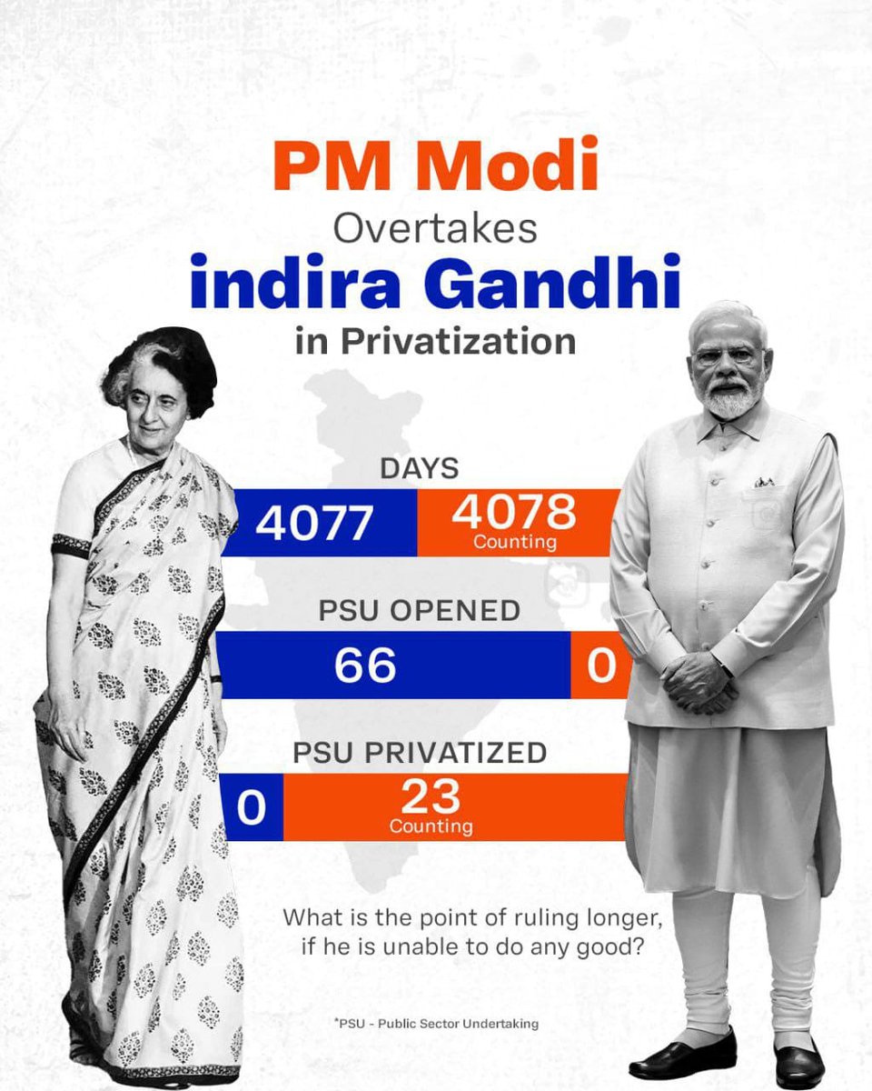 KumariABabu's tweet image. 66 PSUs built vs 23 sold.
Modi’s legacy here? 
Nothing but a clearance sale.

#CMMKStalin #Privatization
#SavePSUs #DMKNRIWing