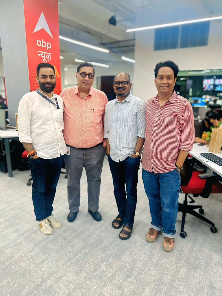 Ashish K Singh (ABP News) (@ashishsinghlive) on Twitter photo The new work place, newer vibes <a href="/ABPNews/">ABP News</a> ❤️
<a href="/IamRajnishAhuja/">Rajnish Ahuja</a> <a href="/pravinyadav/">Pravin Yadav/प्रवीण यादव</a> <a href="/SavalRohit/">Rohit Saval</a> The new work place, newer vibes <a href="/ABPNews/">ABP News</a> ❤️
<a href="/IamRajnishAhuja/">Rajnish Ahuja</a> <a href="/pravinyadav/">Pravin Yadav/प्रवीण यादव</a> <a href="/SavalRohit/">Rohit Saval</a>