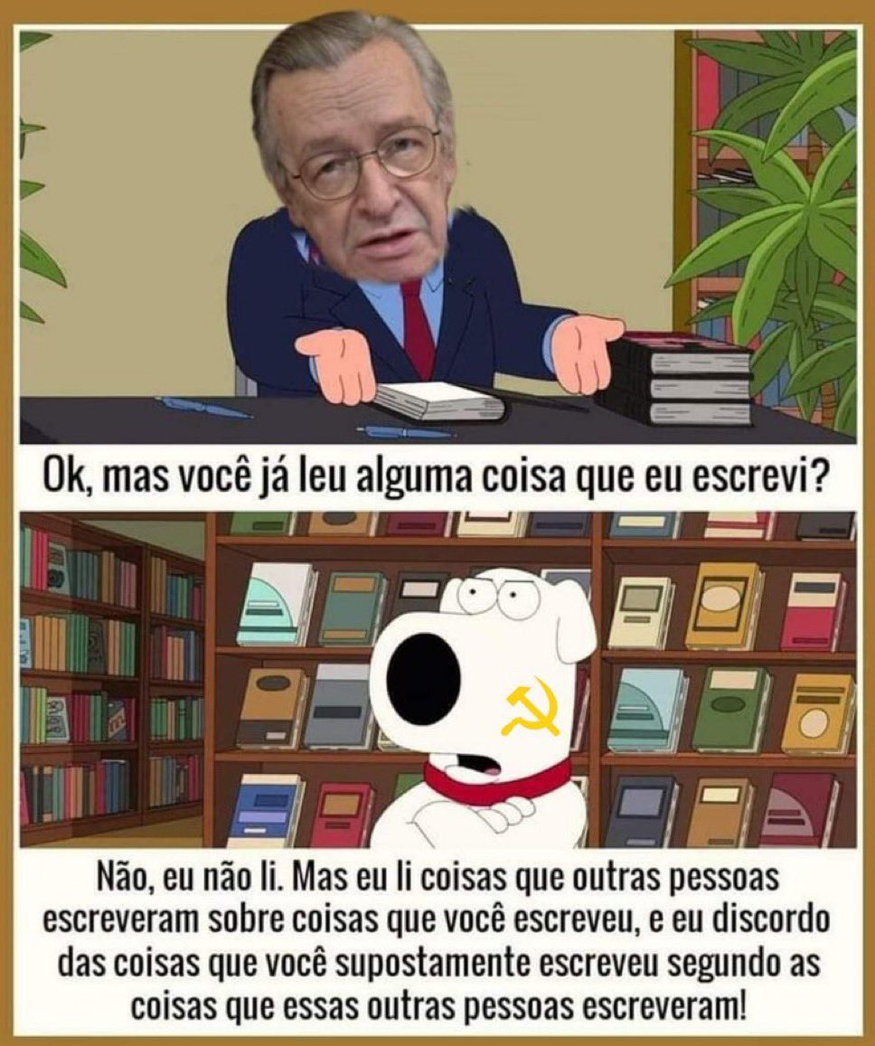 corleoneYC's tweet image. 99,9% dos que criticam Olavo de Carvalho nunca leram uma página dele.
Só repetem o que leram de quem também nunca leu.
É o telefone sem fio da burrice intelectual.