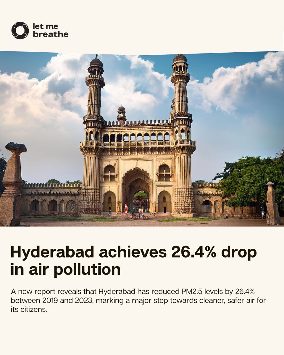 Hyderabad has cut air pollution levels by 26.4% over the past seven years, one of the top-performing cities under India’s National Clean Air Programme (NCAP). 

Source: The Indian express 

#Hyderabad #NCAP #cleanair #India #airquality #alimateaction #sustainablecities