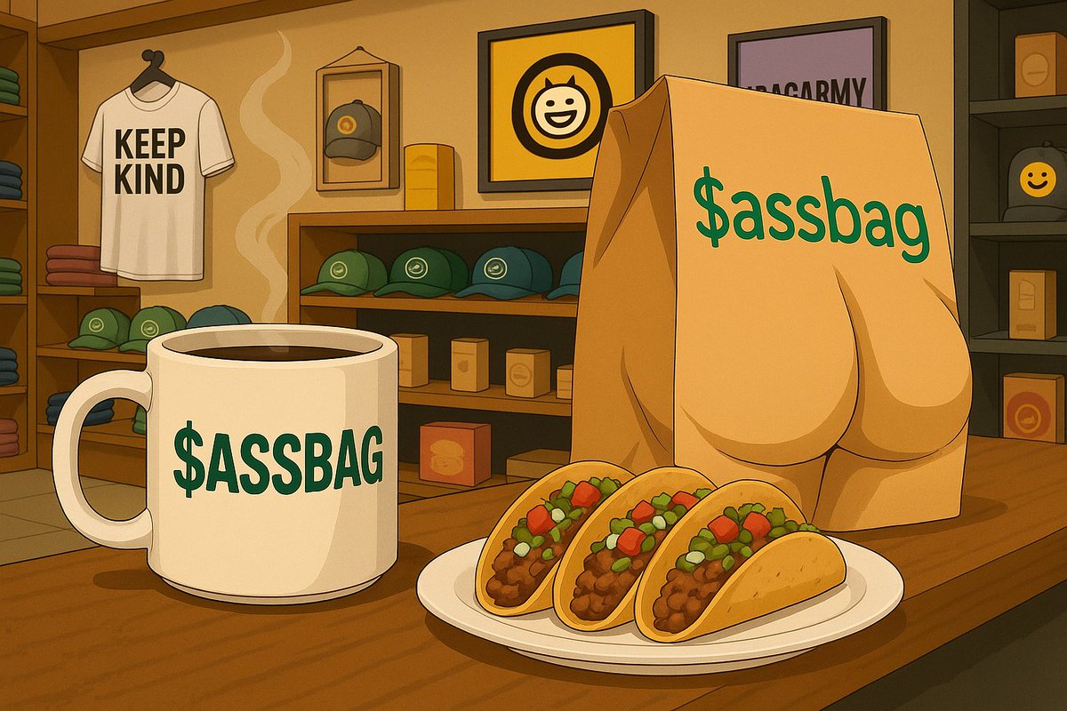 ASSBAGsolana's tweet photo. Good morning! 🌮 Day 5 and it’s Taco Tuesday vibes — every day a new ATH with $ASSBAG! 🚀🔥 #TacoTuesday #BagArmy #ASSBAG #SolanaMemeCoin https://t.co/k8qhN5jjfs